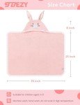 TBEZY Baby Hooded Towel with Unique Animal Design Ultra Soft Thick Cotton Bath Towel for Newborn (Bunny)