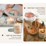 Natural Amor Handmade Spa Gift Set, Relaxing 5pcs Self Handmade Skin Care Sets Gift Package for Women, Birthday Gift, Natural Gift Idea,Spa Gifts for Women