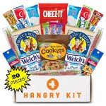 Hangry Kit Mega Care Pack (Essential Kit) - Snack Box Kit - Birthday Snack Box Gift for Adults & Kids -- (20 count) Gift Basket Care Package Ideal for College Students -- Contains Birthday Snacks, Cookies, Chips, Candy. Party Variety Gift Box.
