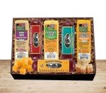 Wisconsins Best Classic Sausage and Cheeses Gift Box - charcuterie meats and cheese gift box