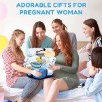 iAOVUEBY Baby Gift Set for Newborn, New Baby Boy Gift Basket, Newborn Essentials Hat Onesie Bear Toys Keepsake Blanket Infant Diaper Changing Pad Bibs, Baby Shower Gifts for Boys