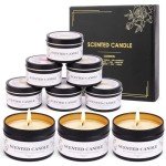 9 Pack Scented Candles Gift for Women and Men, Aromatherapy Candle Set for Home Scented, Small Candle Gift Set Basket for Boyfriend dad him Friend boss Mother Birthday Christmas Thanksgiving