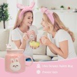 Munutix Easter Gifts for Women - 8 Pcs Easter Baskets for Teens,Gifts Baskets for Teens and Women,with Bunny Mugs,Bunny Candles,Socks and Hairbands