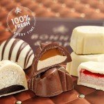 Chocolate Gift Basket, Candy Food Gifts, Gourmet Snack Box, Holiday Present Idea, Corporate Him & Her, Men, Women, Two-Tier Box with Assorted Belgian Truffles, 10+ Flavors, Bonnie and Pop (Copper)
