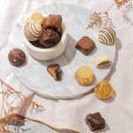 Chocolate Gift Basket, Candy Food Gifts, Gourmet Snack Box, Holiday Present Idea, Corporate Him & Her, Men, Women, Two-Tier Box with Assorted Belgian Truffles, 10+ Flavors, Bonnie and Pop (Copper)