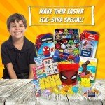 Superhero Easter Gift Basket For Kids, Boys, Girls - Already Filled With Chocolate, Candy, Eggs, Prefilled Easter Care Package