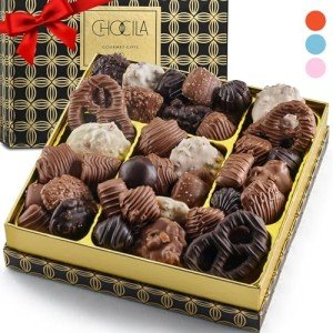 Gourmet Chocolate Gift Box | Assorted Chocolates Variety Snack Basket, Food Arrangement Platter, Birthday Present, Holiday, Corporate Parties, Sympathy, Candy Gifting Idea, Him, Her, Men Women, Family