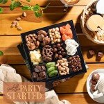 Premium Chocolate & Dried Fruit Gift Box – Gourmet Chocolate-Covered Treats & Dried Fruit Sampler – Great for Holidays, Birthdays, & Special Occasions