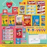 Gift A Snack - Easter Snack Box Variety Pack Care Package + Greeting Card (40 Count) Birthday Sweet Treats Gift Basket, Candies Chips Crackers Bars