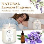 4 Pack Home Scented Lavender Jar Candles, 28 oz 200 Hour Aromatherapy Candles, Long Lasting Candle Gift Set for Women, Perfect for Birthday Gifts