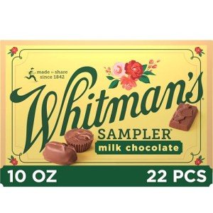 Whitman's Sampler Mother's Day Milk Chocolates Gift Box, 10 Ounce (22 Pieces)