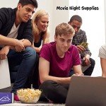 Movie Candy Popcorn Snacks Basket - Movie Night Supplies - Snack Box Care Package Gift Baskets - Binge Watching - Date Night - Family, Couples, Kids, Dates, Students, Birthday by The LakeHouse