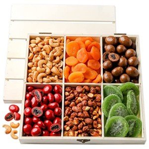 Snack Gift Basket | Assorted Crate- Dried Fruit, Nut, Chocolate, Candy | Fast Delivery, Variety Snacks | For Men, Women, Family | Bonnie and Pop