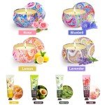 Gift Baskets for Women - Unique Candles Hand Lotion Cream Gifts Set, Christmas Gifts for Women, Relaxing Spa Baskets Gift Set, Holiday Birthday Gift for Mom Wife Coworkers Nurse Friends Teacher