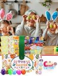Easter Snack Basket (52 Count) Filled with Candy, Treats and Bunny, Great Package for Family, Friends, Kids, Boys and Girls - Style 2