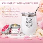 Gifts for Women Birthday Gifts for Women, Bath and Body Works Gift Set- 10 Pcs Valentine's Mother's Day Gifts and Cherry Blossoms Self Care Package Gift Women, Relaxing Spa Gift Basket for Women