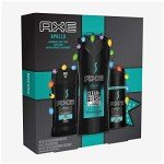 AXE Apollo Gift Set With Body Spray, Antiperspirant & Deodorant Stick and Body Wash for Grooming for Holiday 3 count
