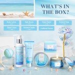 Gifts for Women, Ocean Scented Spa Gifts for Women Birthday 7 Luxury Self Care Gifts for Women, Gift Basket Care Package for Women Her Wife Mom Friends Female Bff