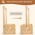 GiftAmaz Wooden Baby Shower Crate Closet, Baby Storage Crate Hamper with Handle, Basket for Baby Shower Gifts, Welcome Gift Basket for Newborn Boys Girls, Pregnancy Gifts for New Parents