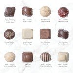 Easter Chocolate Gift Basket, Candy Food Gifts Arrangement Platter, Gourmet Snack Gift Bow Tin Box, Present Idea, Stocking Stuffer, Corporate Him & Her, Men Women Family Parties- Gourmet Belgian Truffles- Pink- Bonnie & Pop