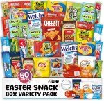 Sweet Gifting Easter Snack Box Variety Pack 60 Count - Assorted Snacks Variety Pack for Adults, Easter Care Packages for College Students, Snack Box for Kids, Office, Birthdays & Back to School