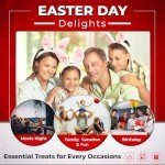 Sweet Gifting Easter Snack Box Variety Pack 60 Count - Assorted Snacks Variety Pack for Adults, Easter Care Packages for College Students, Snack Box for Kids, Office, Birthdays & Back to School