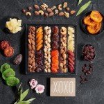 Happy Birthday Dried Fruit & Nuts Gift Basket Arrangement Platter, Gourmet Food Snack Box, Birthday Care Package, Healthy Kosher, Her Him (9 Assortments)