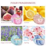 Candles Gift Set for Women, Aromatherapy Candles for Home Scented 4 Pack, 80 Hours Long Lasting, Womens Gifts for Christmas, Birthday, Valentines Day