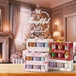 CHILLFLAME Scented Candles, Scented Candle Gift Set for Stress Relief, 3 Votive Candles for Women and Men, Birthday Candle Gifts for Women, Christmas Candles for Women (Pink + Purple + White, 7 oz)