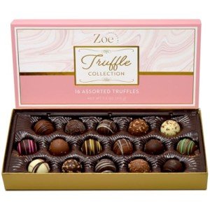 CRAVINGS BY ZOE Easter Chocolate Truffle Gift Box | 16 Count | Assorted Gourmet Milk & Dark Chocolate Candy Food Gift Basket Birthday, Get Well, Mothers Day, Holiday, Thank You Men Women Mom Him Her