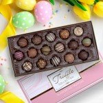 CRAVINGS BY ZOE Easter Chocolate Truffle Gift Box | 16 Count | Assorted Gourmet Milk & Dark Chocolate Candy Food Gift Basket Birthday, Get Well, Mothers Day, Holiday, Thank You Men Women Mom Him Her