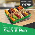 Dried Fruit & Nuts Gift Basket - Extra Large Selection of 18 Food Tray - Assorted Food Gift Box for Thanksgiving, Family, Men, Women, Husband, Sympathy, Men & Women.