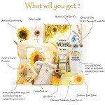 Gifts for Women, Sending Sunflower Gifts for Mom, 10 Pcs Spa Gifts for Women, Birthday Gift Sets, Gifts for her, Unique Holiday Gift Basket for Mom, Women, Girlfriend, Coworkers, Teacher, Nurse, Wife