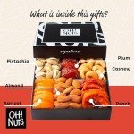 Oh! Nuts Dried Fruits and Nuts Gift Basket - Premium, Healthy Assortment of Nuts & Dried Fruits, Grown and Traditionally Crafted in the USA, Sealed Fresh in Individual Packs (Black box)