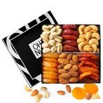 Oh! Nuts Dried Fruits and Nuts Gift Basket - Premium, Healthy Assortment of Nuts & Dried Fruits, Grown and Traditionally Crafted in the USA, Sealed Fresh in Individual Packs (Black box)