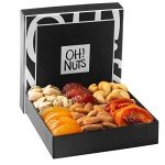 Oh! Nuts Dried Fruits and Nuts Gift Basket - Premium, Healthy Assortment of Nuts & Dried Fruits, Grown and Traditionally Crafted in the USA, Sealed Fresh in Individual Packs (Black box)
