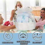 27-Piece Baby Shower Gifts for Boys, Newborn Essentials Must Haves,Large Baby Boy Gift Basket Set Essential Stuff,Gender Reveal Gifts,Rattle Swaddle,Blue,Baby Registry Search,Diaper Caddy Organizer