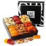 Oh! Nuts Dried Fruits and Nuts Gift Basket - Premium, Healthy Assortment of Nuts & Dried Fruits, Grown and Traditionally Crafted in the USA, Sealed Fresh in Individual Packs (Black box)