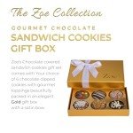 CRAVINGS BY ZOE Easter Chocolate Covered Cookies Gift Basket | 6 Piece | Kosher Milk & Dark Belgian Chocolate Gourmet Food Gift Box | Birthday, Mothers Day, Thank You, Candy Gifting Men Women Her