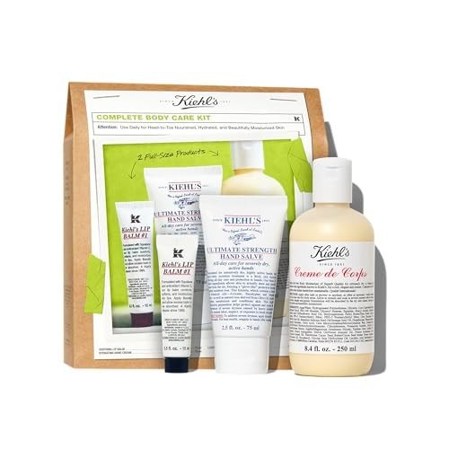 Kiehl's Body Care Gift Set - $73 Value Including Non-Greasy Body Lotion, Moisturizing Hand Lotion, and Hydrating Lip Balm for Hydrated Skin