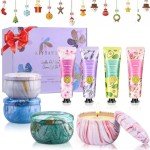 Gift Baskets for Women: Unique Candles & Hand Cream Lotion Gifts Set, Gifts for Mom, Teacher Appreciation Gifts, Relaxing Spa Holiday Gift Set, Birthday Gift for Wife Coworkers Friends, Nurse Gifts