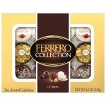 Ferrero Rocher, 12 Count, Premium Gourmet Assorted Hazelnut Milk Chocolate, Dark Chocolate and Coconut Chocolates, Chocolate Gift Box, 4.6 oz