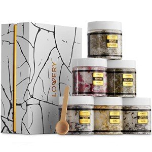 Epsom Bath Salts Gift Set, Relaxing Spa Salt W/Essential Oils, Mothers Day Gifts for Mom, Wife - Lavender, Eucalyptus, Lemon Basil, Coconut, Tea Tree, Honey Almond Salt, Self Care Gifts for Women