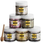 Epsom Bath Salts Gift Set, Relaxing Spa Salt W/Essential Oils, Mothers Day Gifts for Mom, Wife - Lavender, Eucalyptus, Lemon Basil, Coconut, Tea Tree, Honey Almond Salt, Self Care Gifts for Women