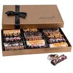 Barnetts Mothers Day Chocolate Gift Baskets for Mother, Wife, Daughter, Grandmother, 15 Crepes Cookie Chocolates Candy Box, Gourmet Chocolate Covered Cookies Holiday Gifts, Spring Candy Basket Gifts Ideas, Mom, Husband, Grandma Food Delivery Ideas