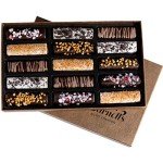 Barnetts Mothers Day Chocolate Gift Baskets for Mother, Wife, Daughter, Grandmother, 15 Crepes Cookie Chocolates Candy Box, Gourmet Chocolate Covered Cookies Holiday Gifts, Spring Candy Basket Gifts Ideas, Mom, Husband, Grandma Food Delivery Ideas
