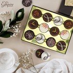Gourmet Cookies Gift Basket - Delicious Chocolate Gift Basket Great for Birthday Treats for Women and Men - Fancy Chocolate Covered Cookies for Gifting, 12 Count