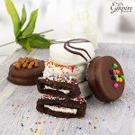 Gourmet Cookies Gift Basket - Delicious Chocolate Gift Basket Great for Birthday Treats for Women and Men - Fancy Chocolate Covered Cookies for Gifting, 12 Count