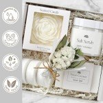 LaurGifts Sweet Coconut Spa Gift Baskets for Women – Luxury Birthday Bath Gifts for Mom, Wife, Sister, Friend - Self-Care and Relaxation Mother’s Day Gifts - Gift Baskets for Her for All Occasions