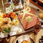 Chocolate Gift Basket, Candy Food Gifts Arrangement Platter, Gourmet Snack Gift Bow Tin Box, Present Idea, Stocking Stuffer, Corporate Him & Her, Men Women Family Parties- Gourmet Belgian Truffles- Brown- Bonnie & Pop